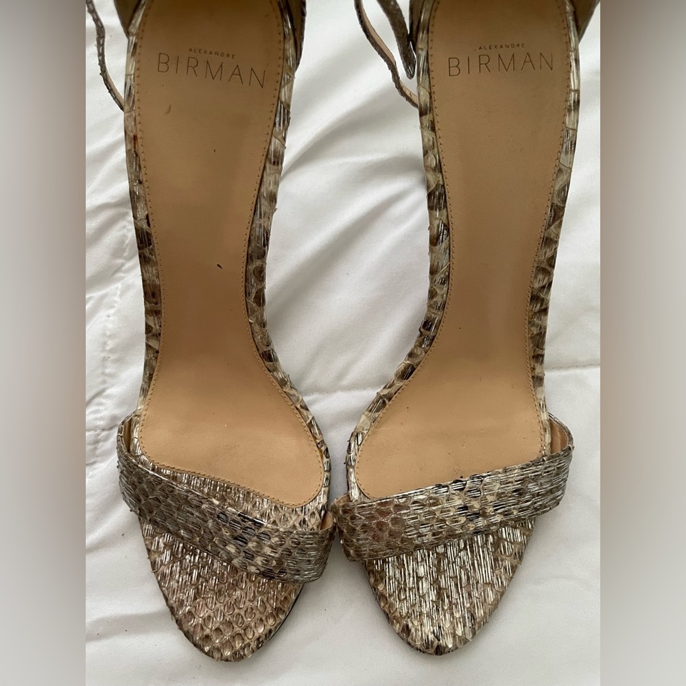 Alexandre Birman Metallic Textured Heels - Picture 4 of 5